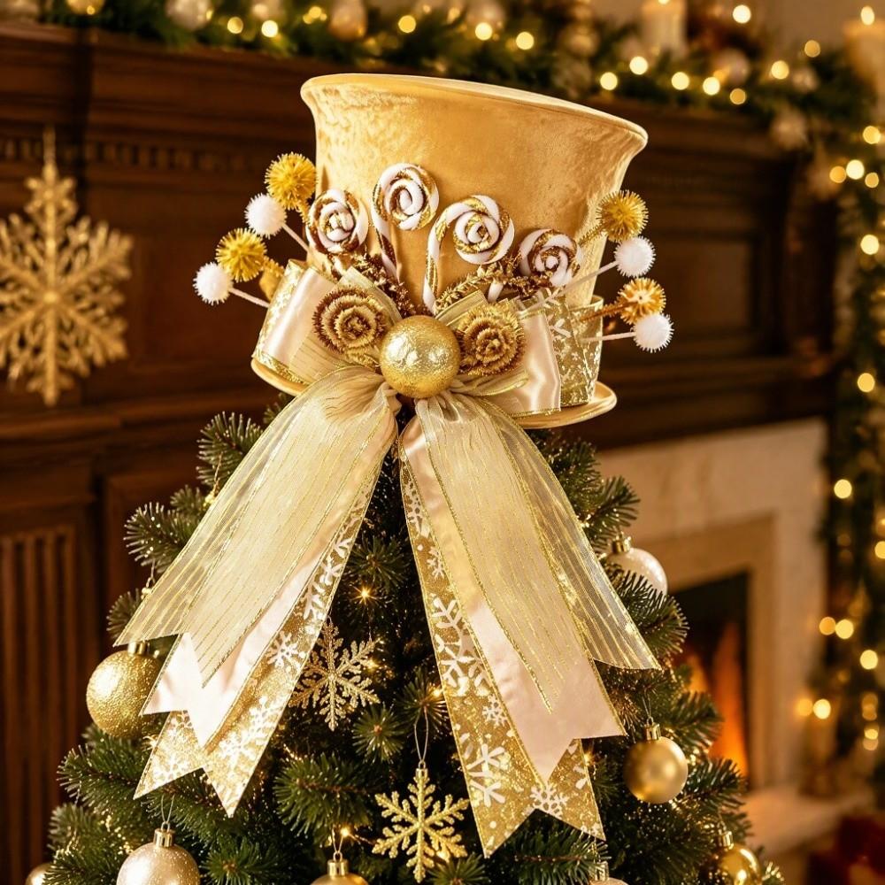 Cane Sugar Decoration Christmas Tree Hat Red Hat Christmas Top Hat Decorative Hat Christmas Tree