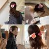 Set of 2 French Floral Hair Grip Pink Orchids Flower Hairpin Stylish Hair Grips for Girl Sweet Side Barrettes Jewelry