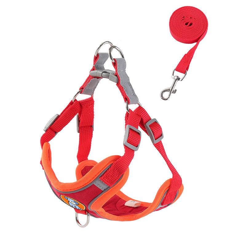 

Pet Leash, Vest Type Chest and Back Strap, Small Dog Pomeranian Bichon Frise Dog Leash, Anti-escape Dog Leash S