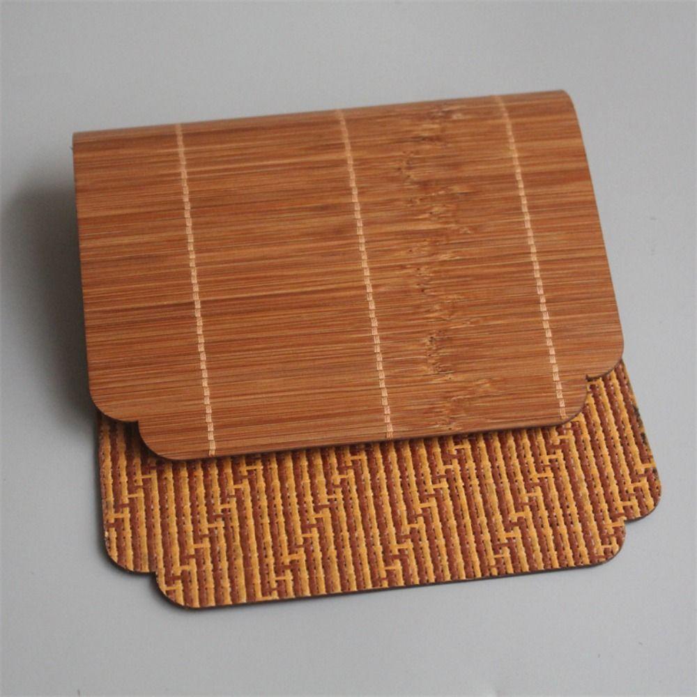 Mehrfarbige Bambus-Teematte Hitzebeständig Verbrühschutz Handgewebte Teematte Mehrere Formen Zen-Teematte Teezeremonie Zubehör
