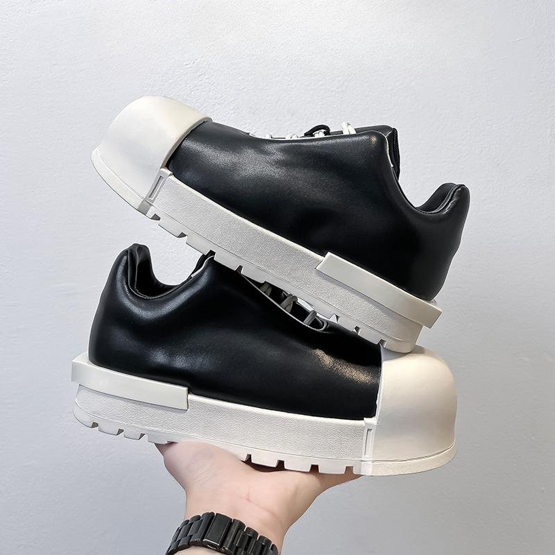 Fashionable Men's Thick Soled Lace-Up Casual Shoe Trendy And Versatile Height-Increasing Shoe Round-Toed Comfortable Sponge Shoe