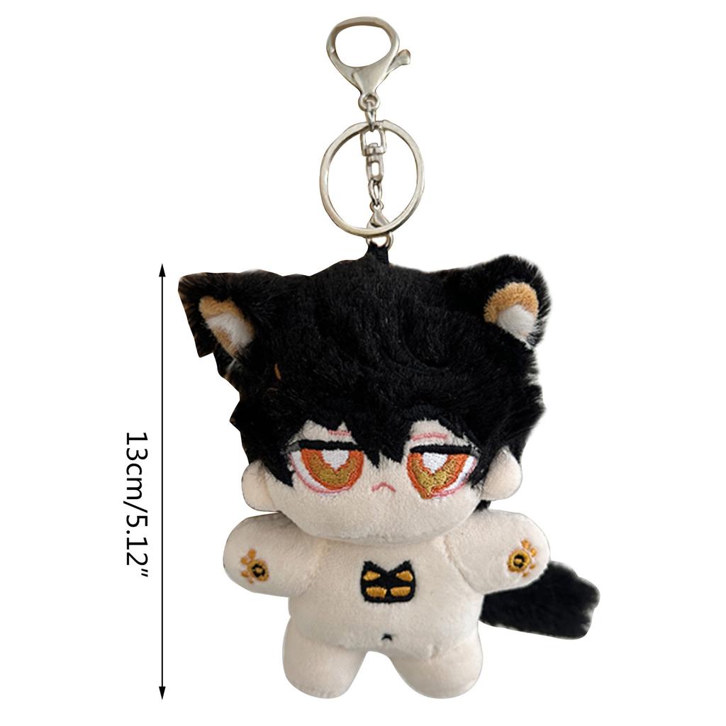 Mini Doll Schoolbag Pendant Keychain Ladies Furry Cute Cartoon Charm For Boys Girls Vending Machine