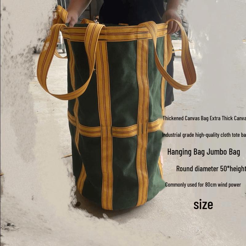 Heavy-Duty Industrial Round Canvas Lifting Bag