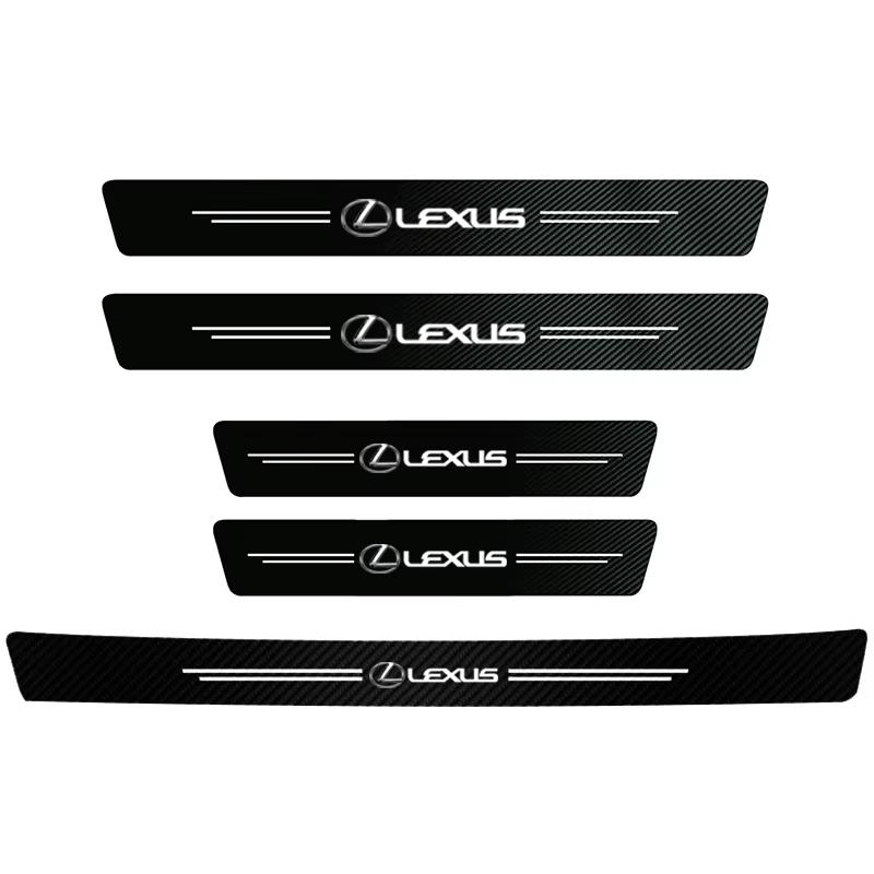 Carbon Fiber Car Door Sill Threshold Anti Protective Stickers Decals For Lexus F SPORT IS250 IS200 CT200h GS300 LS430 RX450h LBX