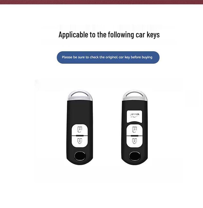 Genuine Leather Key Cover for Mazda CX-4, CX-5, CX-7, Atenza 6, and Angkesaila 3