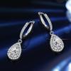 S925 Sterling Silver Moissanite Teardrop Earrings for Women - High Carbon Diamond Fashion