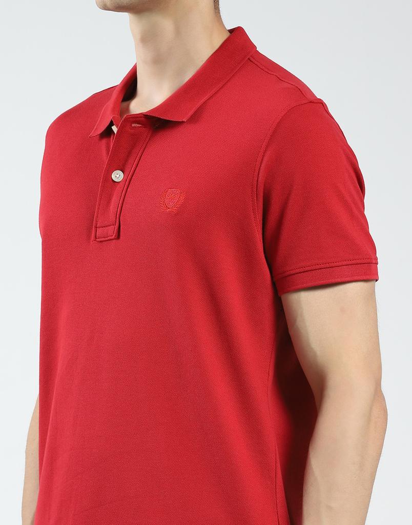 MONTE CARLO Men's Regular Fit Polo T-Shirt for Men's Red (Pack Of 1)