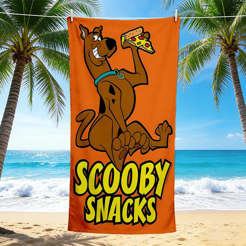 1Pc Scooby Snacks Adventure Beach Towel, Quick Dry, Multi-Use for Beach Pool Gym Yoga Home Travel, Christmas, Halloween, Xmas Gift M92970