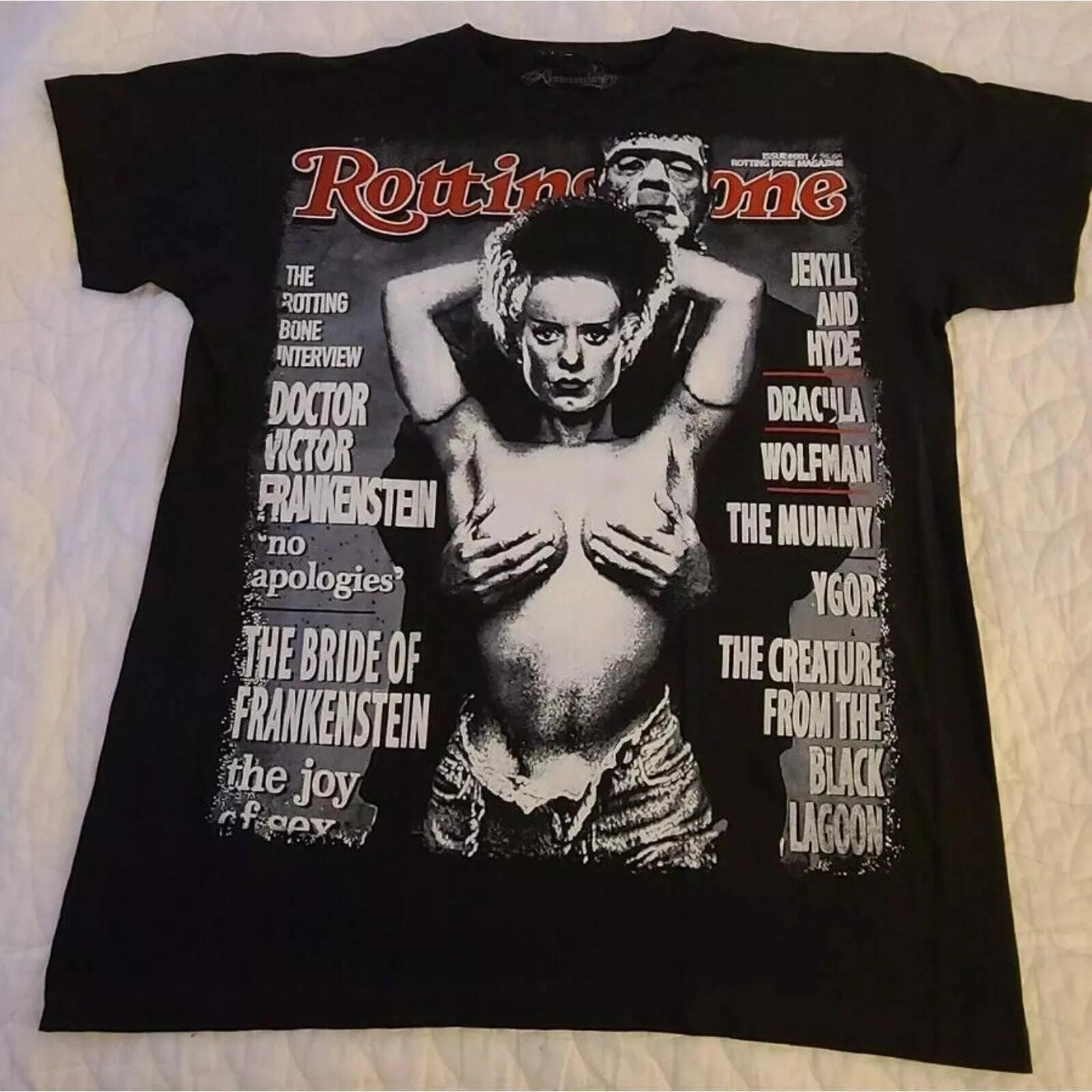 The Bride of Frankenstein Classic Style Black Unisex Shirt Reprint WA2648 M