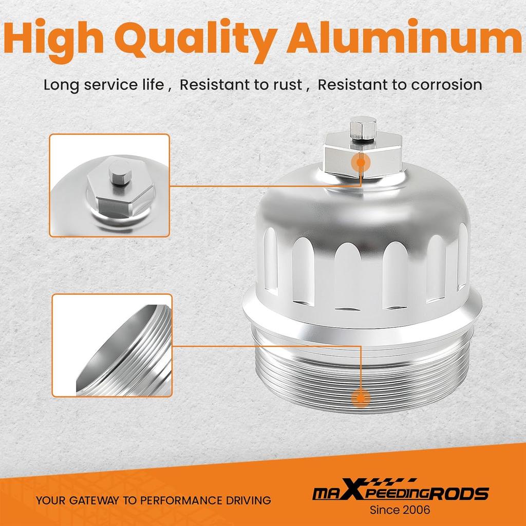 maXpeedingrods 134001 Fuel Filter Housing Cap for Duramax 6.6L L5P 2017-2020, for GMC Chevy Silverado Sierra 2500HD 3500HD, for 2014-2019 Cruze 2.0L