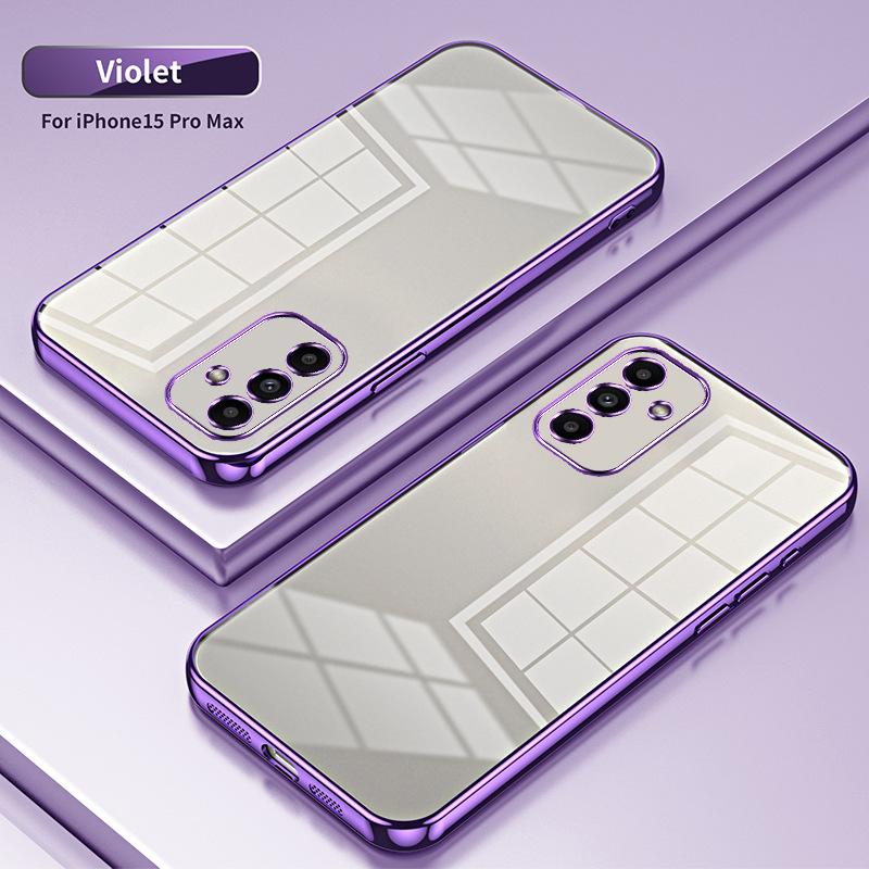 Applicable To Samsung A57 Electroplating Glitter Mobile Phone Case A37 Transparent A17 All-inclusive A07 Anti-drop A56 Protective Case A36