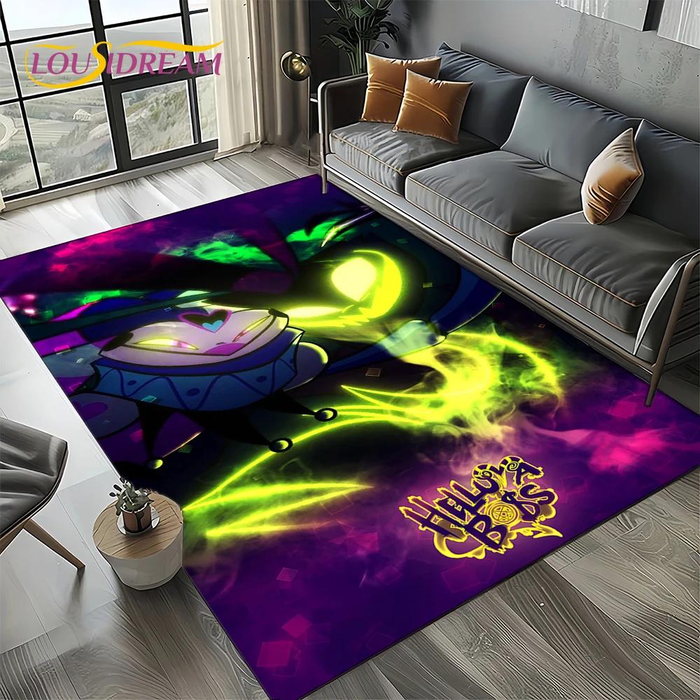 2025 H-Helluva Boss Blitzo Cartoon Carpet Rug for Bedroom Living Room Home Sofa Decoration,kids Game Play Decor Floor Mat Gift