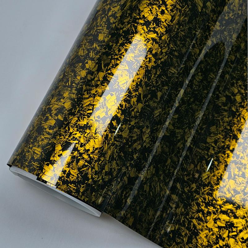 

High Glossy Forged flower carbon red silver gold Wrapping Vinyl Film Car Modification Sticker For Motorcycle Accessories Wrap 20CMX152CM