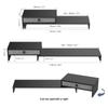Fenge Monitor Desktop Computer inches Wooden PC Monitor Desktop PC Monitor Computer Rack with Drawer and Desktop Black Stand, Stand, 30-44 Wide, Top,