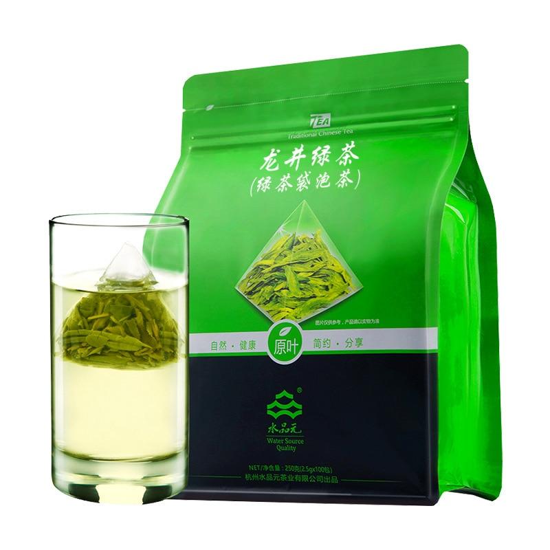 

2023 Spribg Fresh Dragon Well Зеленый чай Dragon Well Удобный чайный пакетик 100 шт. Чай для здоровья с нежным ароматом 250 г