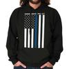 Blue Line American Flag Honor Serve ProtectHoodie Hooded Sweatshirt Men Women