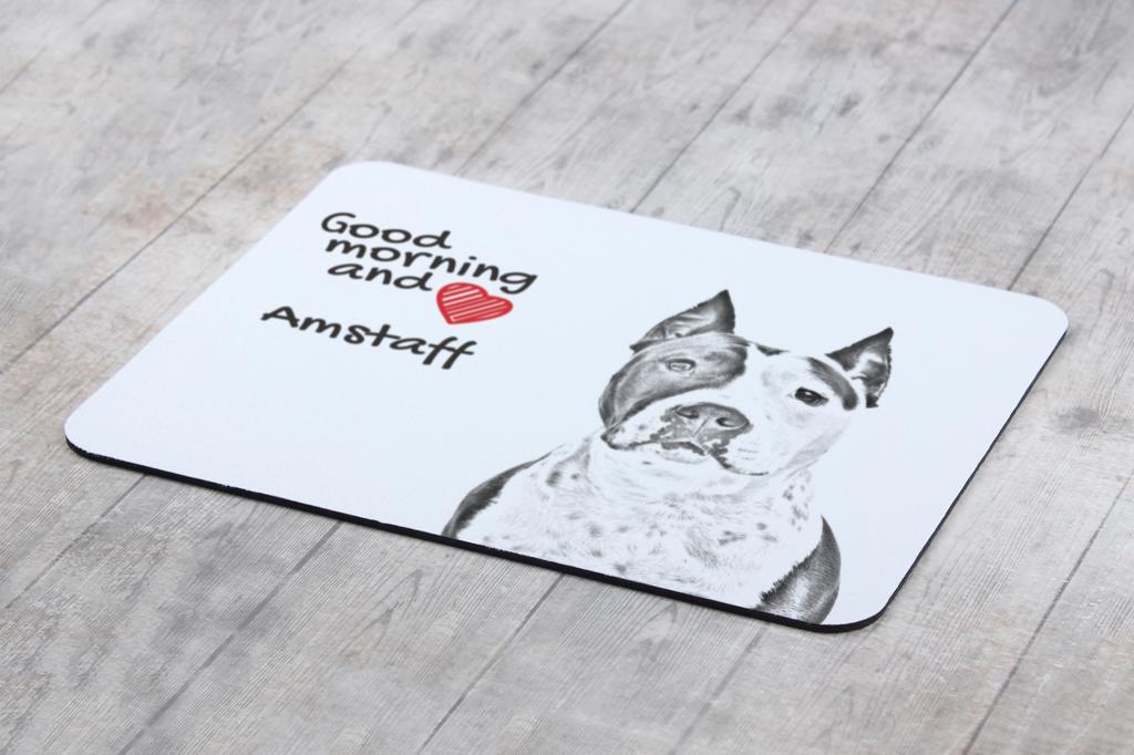 American Staffordshire Terrier, Amstaff - Mouse Pad with Print, Personalized Dog-themed Mouse Pad, Unique Gadget for an Office Worker by Art-Dog Brand