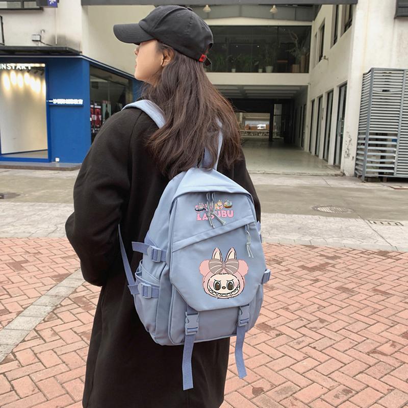 3Pcs/set Cute  Printed Backpack Pencil Case Lunch Bag Teenager Student Girl Boy Schoolbag Women Travel Laptop Bag Mochila
