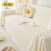 3D Jacquard Plush Sofa Towel for Couch Winter Warm Coral Velvet Sofa Covers Solid Soft Universal Slipcovers Living Room Decor