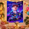 Polyester Wandteppich mit Max Verstappen Design, Dekorative Hängedekoration für Schlafzimmer Wohnzimmer Studentenwohnheim