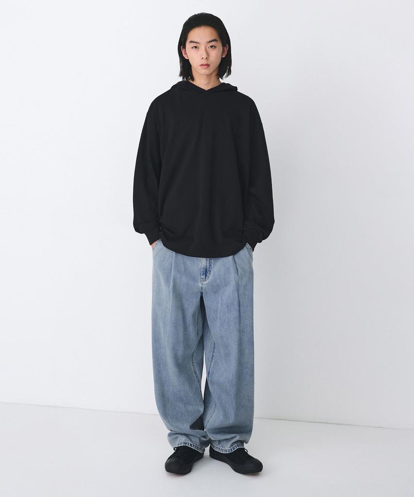 MUSINSA STANDARD Linen-Like Semi-Balloon Denim Pants [Sky Blue]
