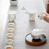 Simple Ceramic Gongfu Tea Set - Lotus Design (9-piece)