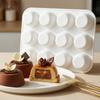 12 Cavity Silicone Baking Molds Non-Stick Cupcake Molds New Pudding Mould  for  Dessert Baking