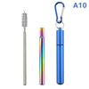 1/3Pcs Reusable Telescopic Straw 304 Stainless Steel Metal Straw With Cleaning Brush Portable Drinking Straw Set For Travel