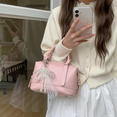 High-End Pink Pillow Handbag - Women's 2025 Spring/Summer Korean Style Versatile Crossbody