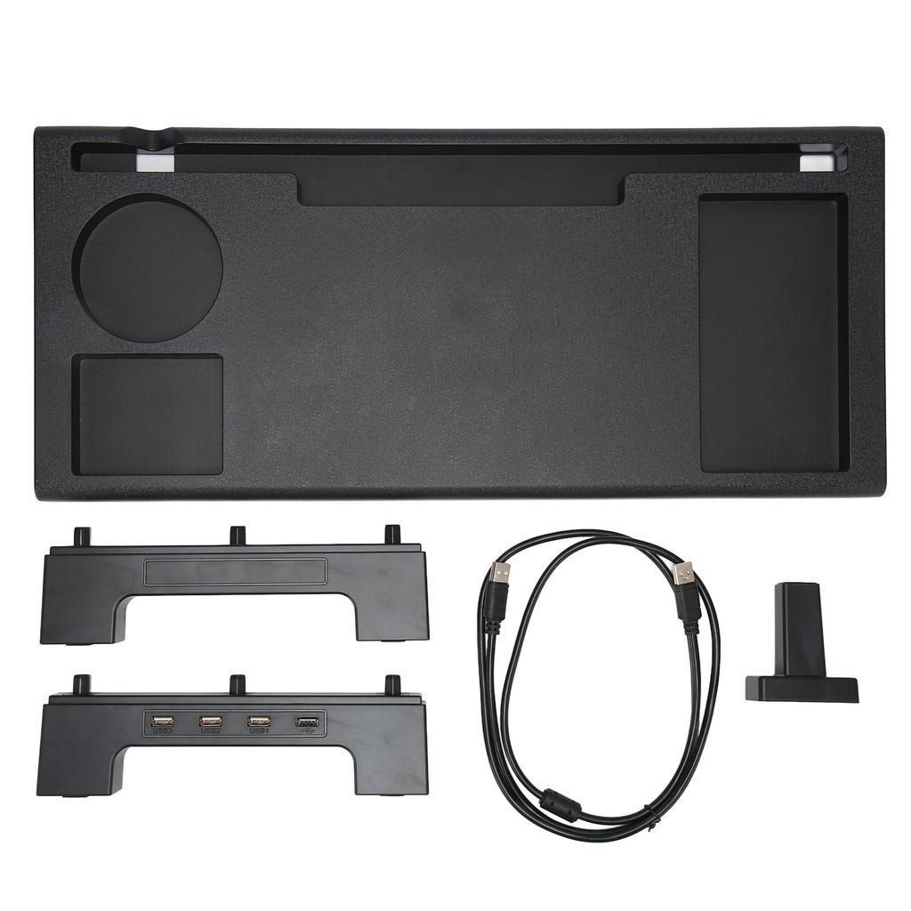 Monitor Riser Stand 3 USB Output Ergonomic Strong Plastic Easy Assembly Desktop Monitor Stand for