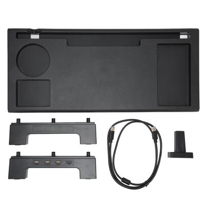 Monitor Riser Stand 3 USB Output Ergonomic Strong Plastic Easy Assembly Desktop Monitor Stand for