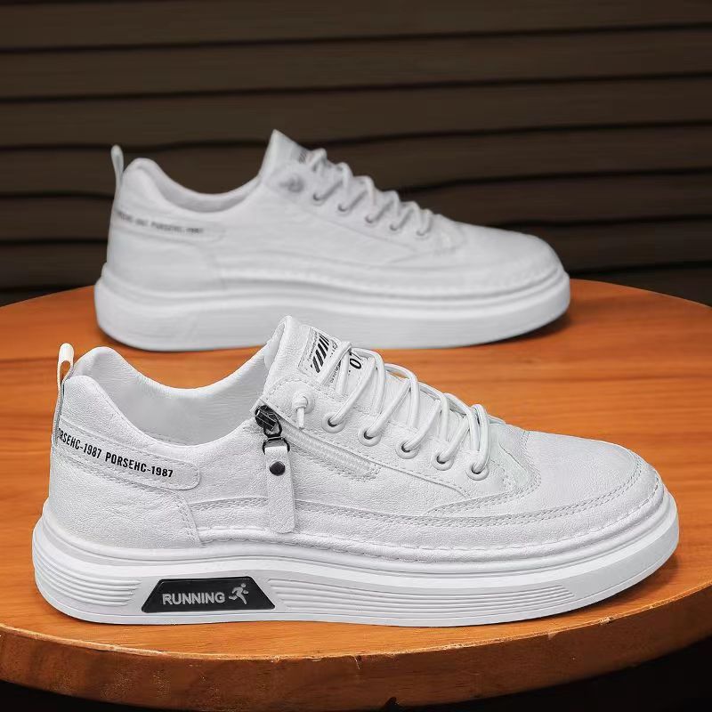 Spring/Summer New Men's Running and Sports Versatile Little White Shoes Men's Casual Leather Board Shoes