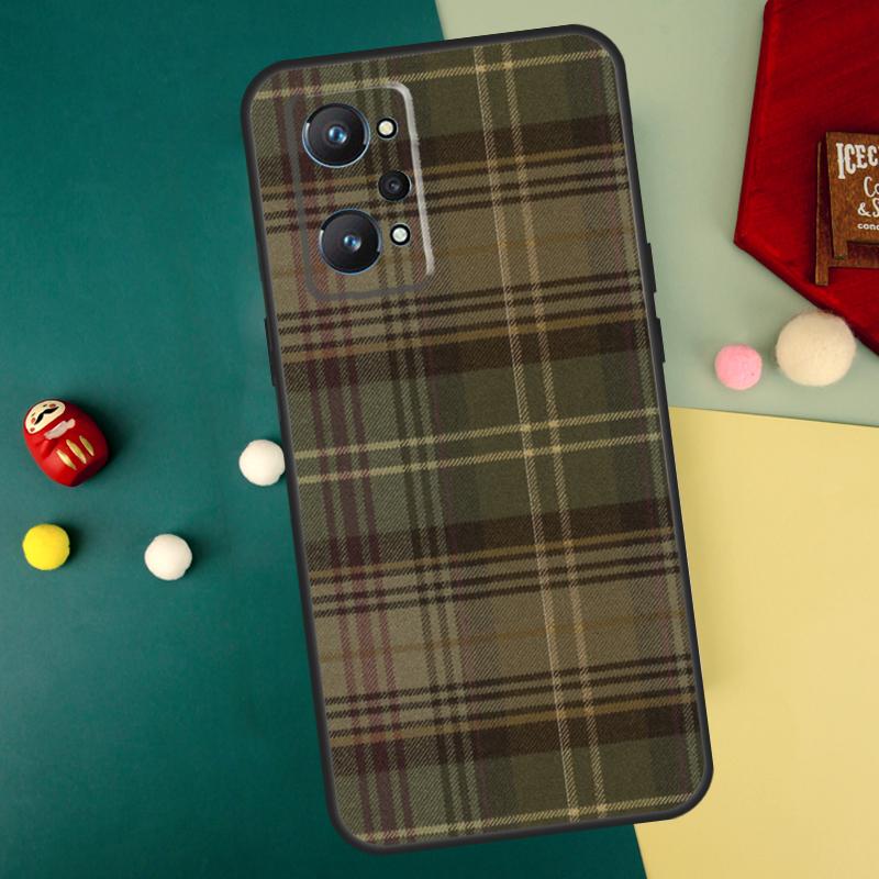 Brown Plaid For Realme GT7 Pro 15 13 10 11 12 14 Pro Plus C55 C71 C75 C67 C63 C61 C53 C35 C65 GT6 Case