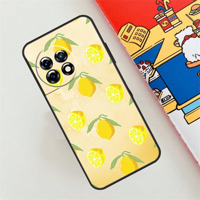 Fruit Lemon Case For OnePlus 11 12 8 9 10 Pro 10R 9R 8T 10T 12R Nord N10 N20 N30 CE 4 3 2 Lite Cover