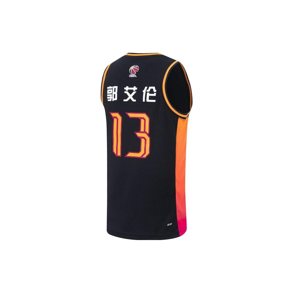 Li-Ning CBA All-Star Basketball Vest With Logo And Letter Print, 2022 Season, Guo Ailun No. 13 Men Tops Black AAYT693-1
