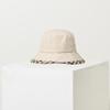 Daks Ivory Check Cotton Linen Blend Bucket Hat Dbhe2e123