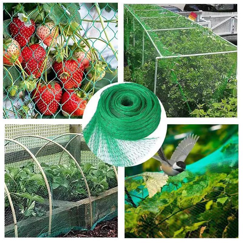 1 Piece Green Woven Mesh Protect Plants Fruits Flowers Trees Stretch Fencing Durable Net Stops Birds Deer Animals Garden Netting