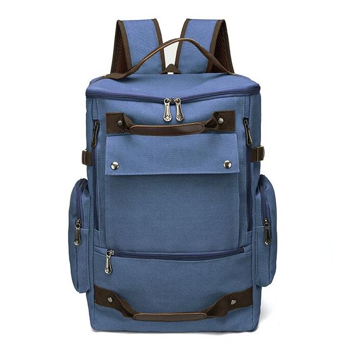 Ryggsäck i canvas för män utomhus enfärgad stor kapacitet Fritid Multi-purpose resväska