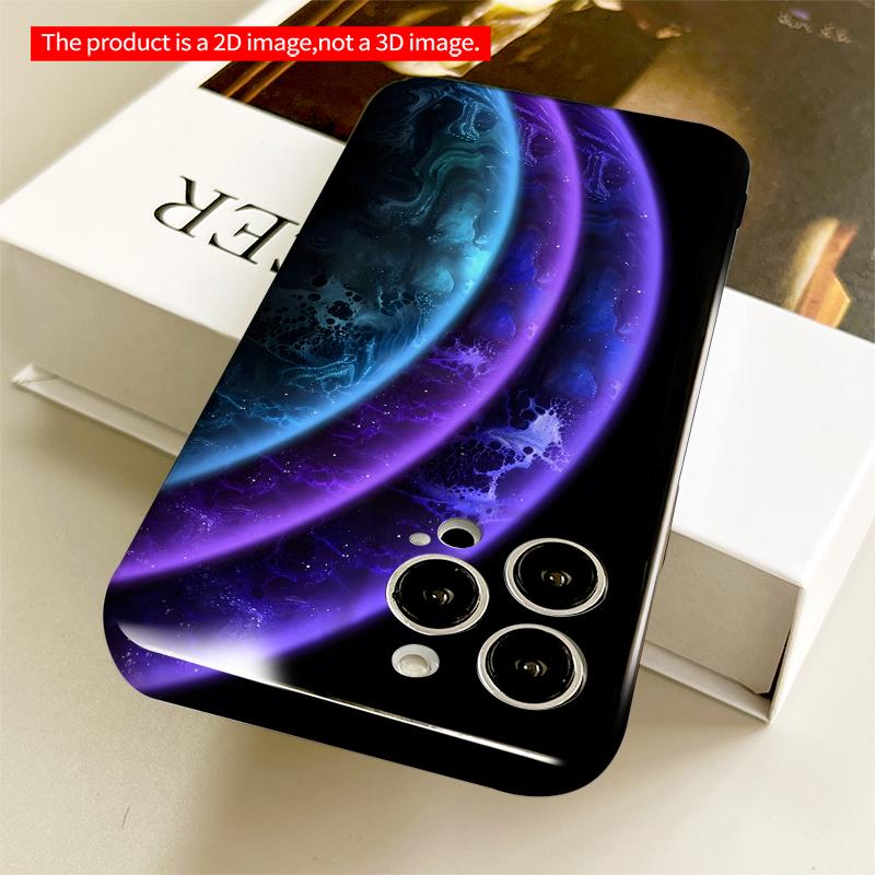 2DFlat Cosmic Nebula Planets Phone Case All inclusive film hard iPhone case, compatible with iPhone 18 Pro Max 17 16 15 14 13 12 11