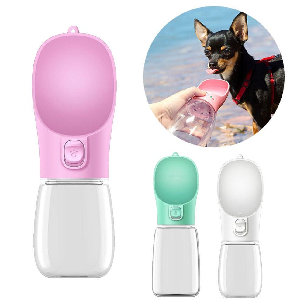 

for Walking Hiking Leak Proof Water Dispenser Food Container Dog Water Bottle Pets Feeder Bowl green-550ml water