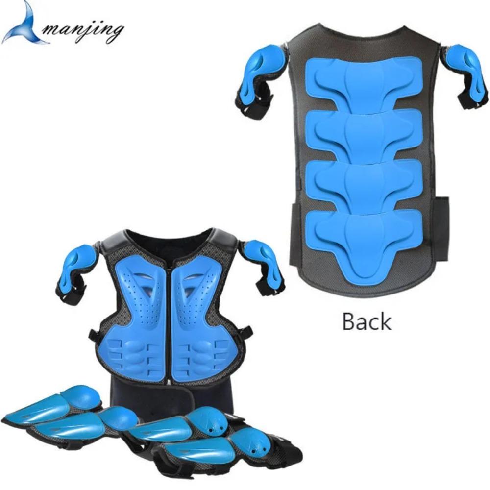 With Gift Children Safety Vest Armor Motorcycle Equipment Cycling Baby Head Protector 52-54cm Helmet Scooter Full Body Armor LL