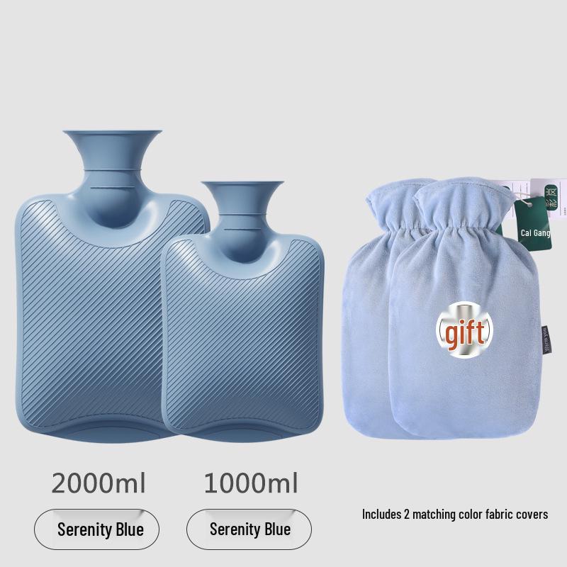 Thickened Cute Plush Hot Water Bottle - Old-Fashioned, Explosion-Proof Design for Warm Feet, Bed Heating, and Hot Compress Therapy