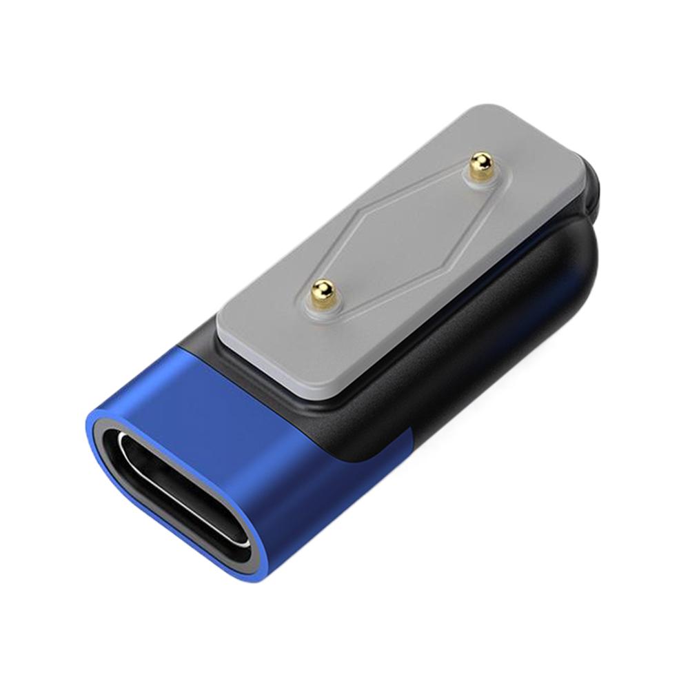 

Зарядное устройство для часов Адаптер USB C Кабель для зарядки под прямым углом Конвертер Магнитный адаптер Type C Зарядное устройство для часов для Samsung Galaxy Fit 3 синий