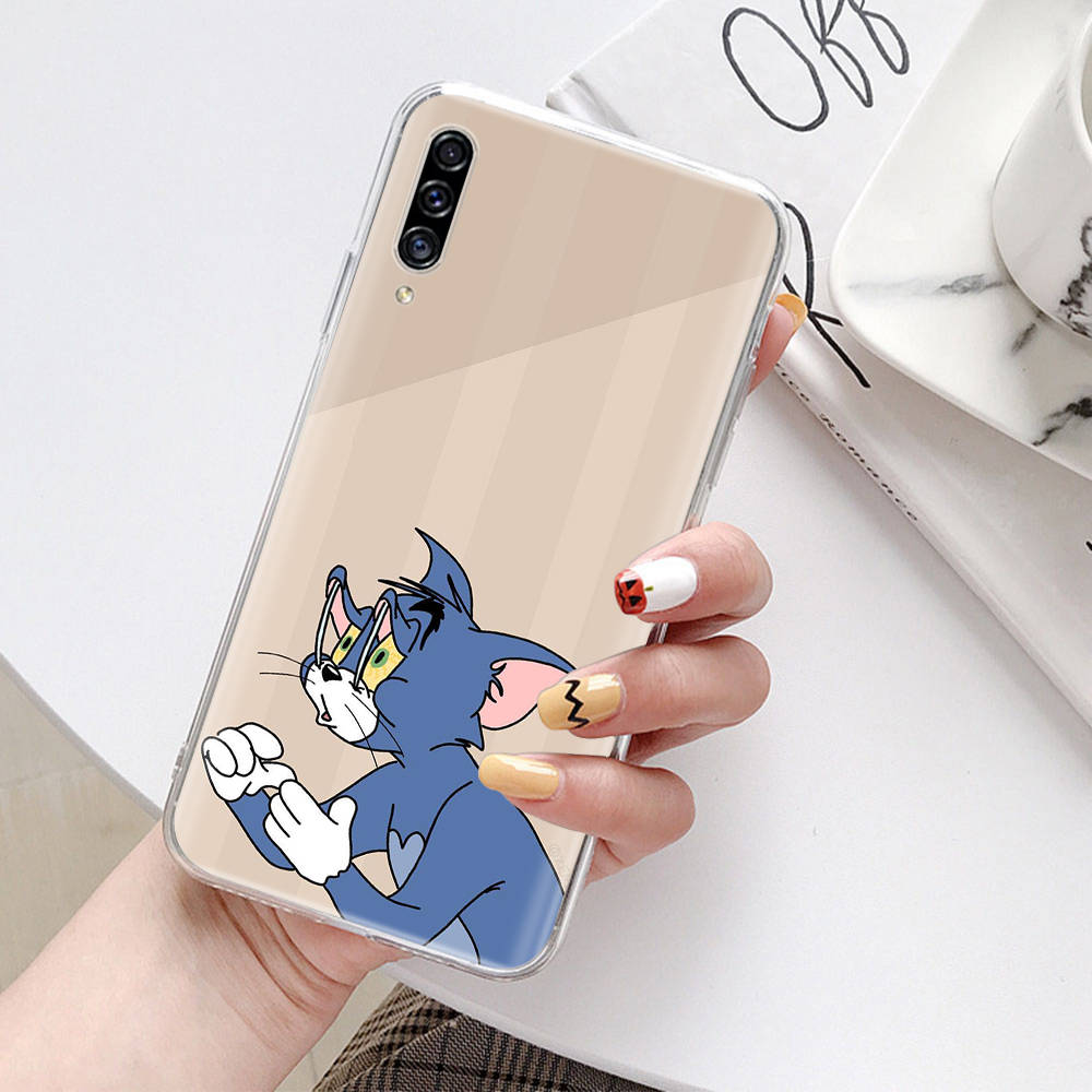 Transparente Hülle für Samsung A04 A14 A23 A34 A54 M23 M33 M52 M53 Realme Narzo 50 50I 50a Prime C35 C55 C30S 10 9 Pro T-91 Tom und Jerry
