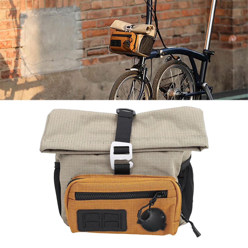 Bike Handlebar Bag Fit for   Folding Bike Quick Relse Bike Front Bag with Shoulder Strap Rain Cover for Cycling