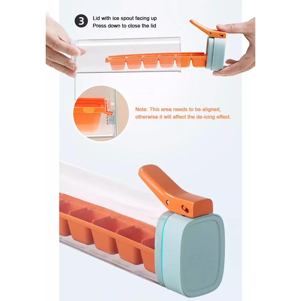 1-5PCS One-handed Pressing Ice Latticeasy Push and Pop Out Cube Ice Maker Home Creative Ice Mould Homemade Small Ice Moulds