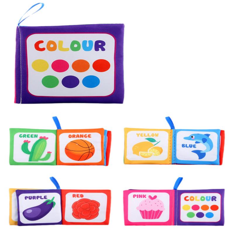 

Baby Early Education Black And White Cloth Book Tear-resistant With Sound Paper Palm Cloth Book For Infants And Toddlers Colour