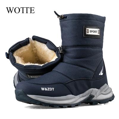 Winter Herrenstiefel Winterschuhe Herren Schneestiefel Wasserdicht Rutschfest Dickes Fell Winterstiefel Für -30 Grad Plateau Schneestiefel