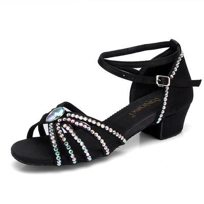 Lacci da Scarpe per Danza Latina, Scarpe da Ballo da Donna con Diamanti, Suola Morbida, Comode e Traspiranti, Nuovo Stile di Scarpe da Pratica