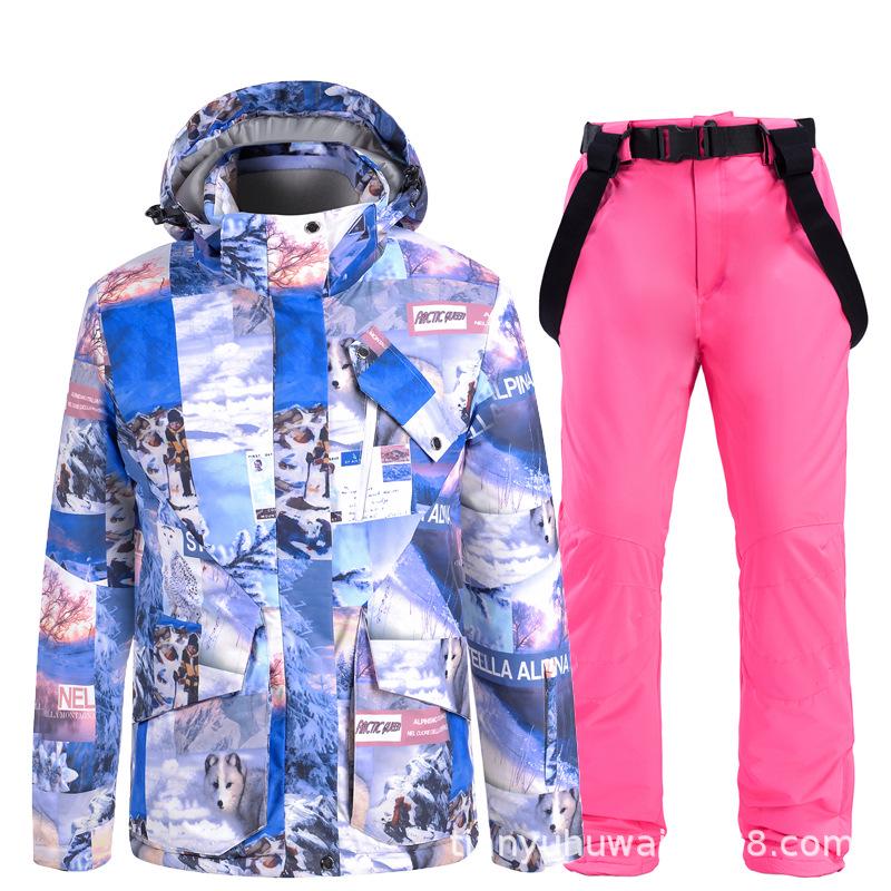 Korean Style Winter Ski Suit: Warm, Thickened Set for Men & Women